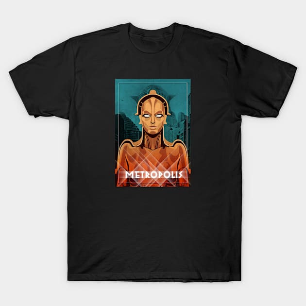 Metropolis Robot T-Shirt by Koleidescope